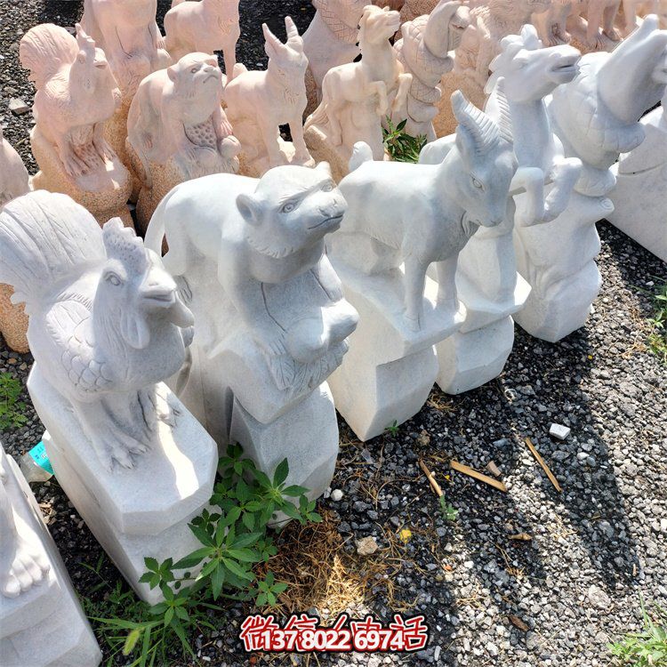 十二生肖小石雕摆件，带来更多的吉祥与幸运