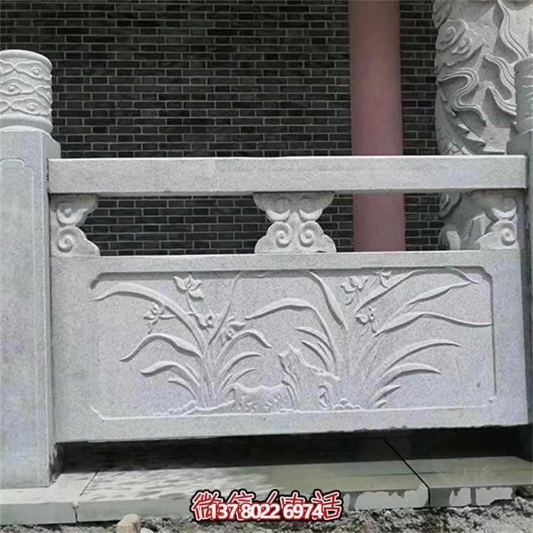 精美园林石雕围栏博鱼平台