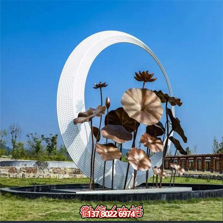 不锈钢户外博鱼平台莲花摆件