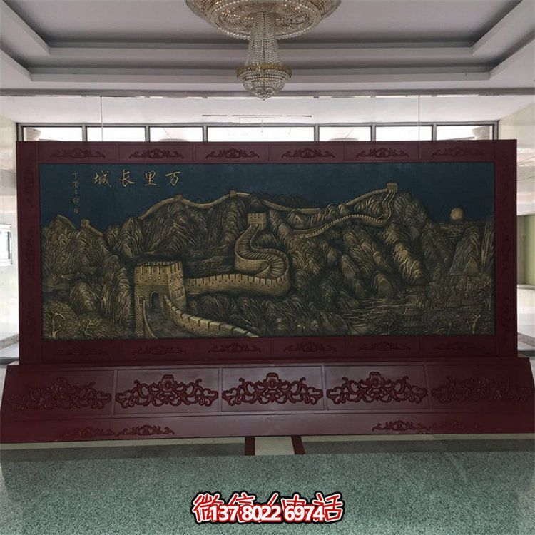 室外浮雕背景墙——文化主题园林博鱼平台