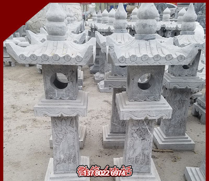 仿古石雕灯笼,装饰户外寺庙 仿古石雕灯笼,装饰户外寺庙