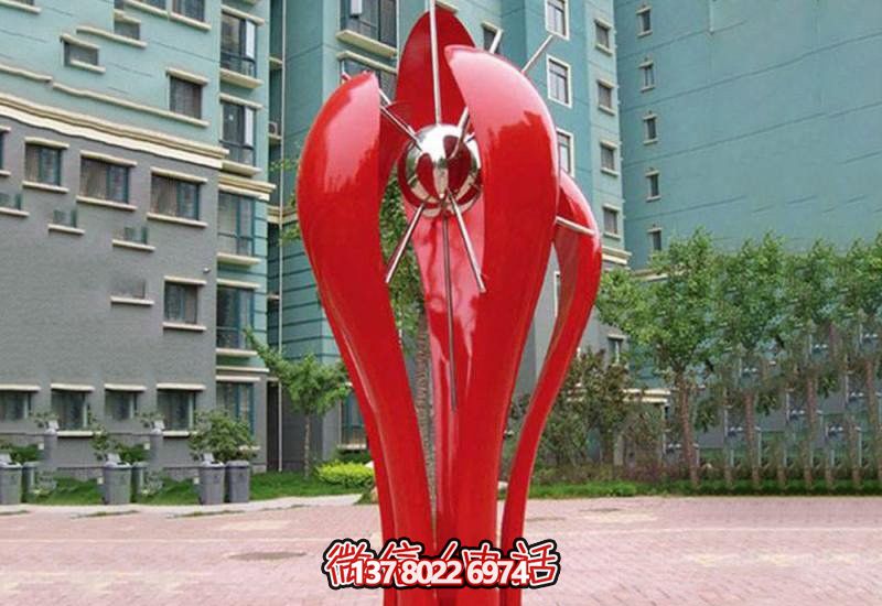 校园抽象博鱼平台——含苞待放的不锈钢花朵 校园抽象博鱼平台——含苞待放的不锈钢花朵