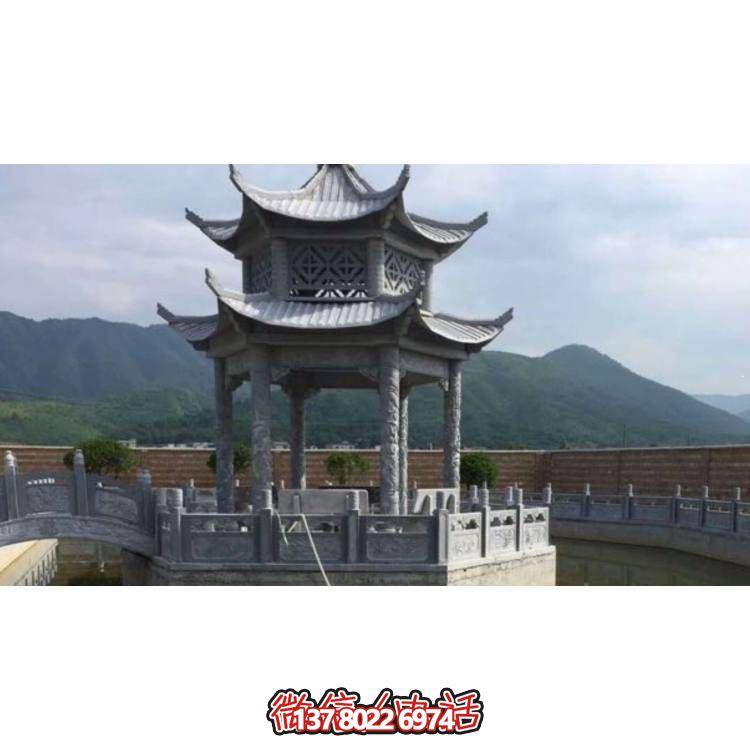精美大理石博鱼平台凉亭，把艺术与实用完美结合