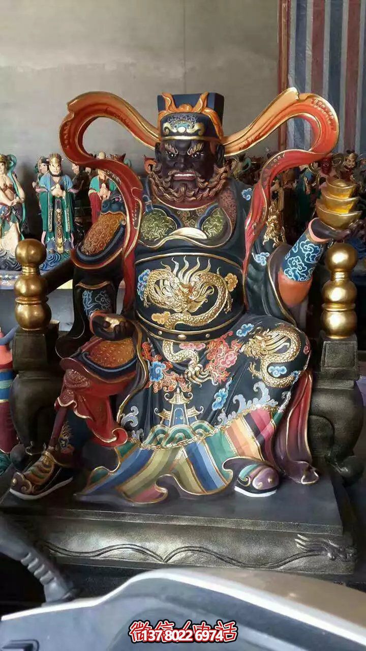 财神武赵公明彩绘树脂大型博鱼平台