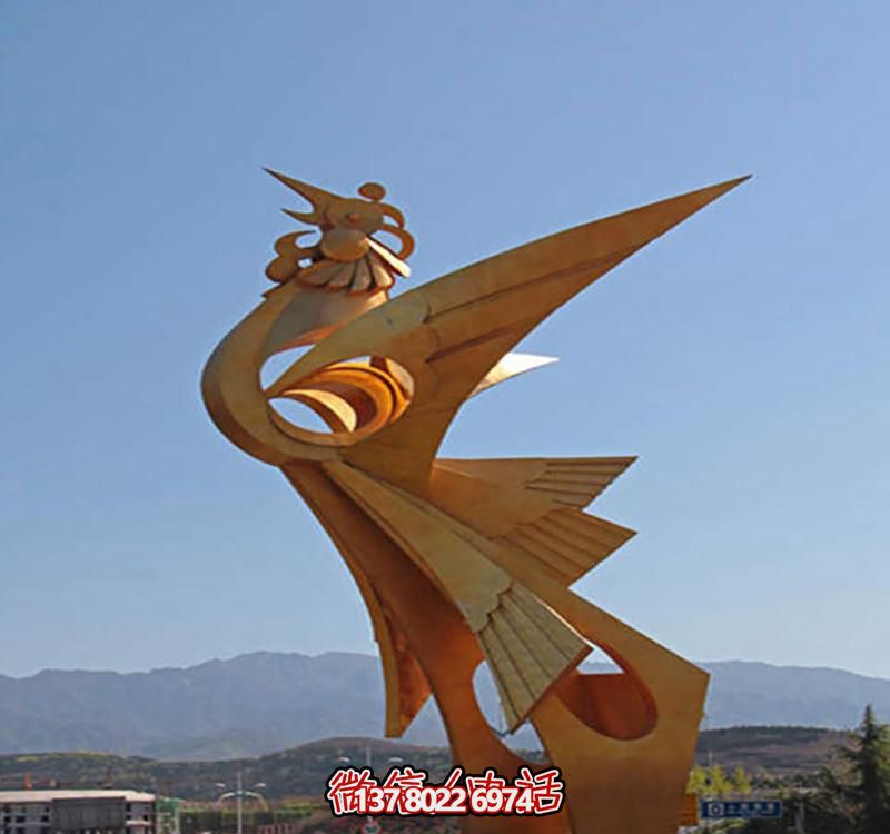 城市凤凰不锈钢抽象博鱼平台