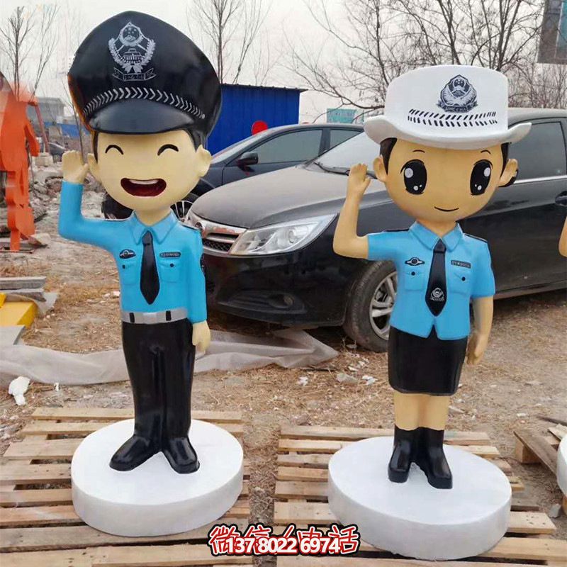玻璃钢博鱼平台人民警察人物