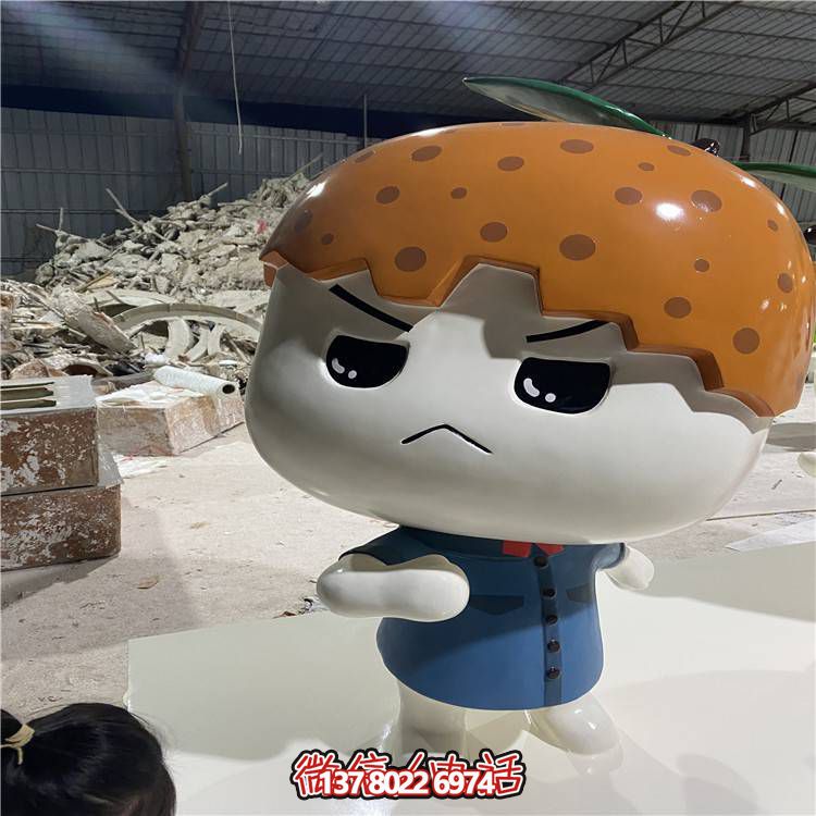 玻璃钢制吉祥卡通公仔博鱼平台摆件