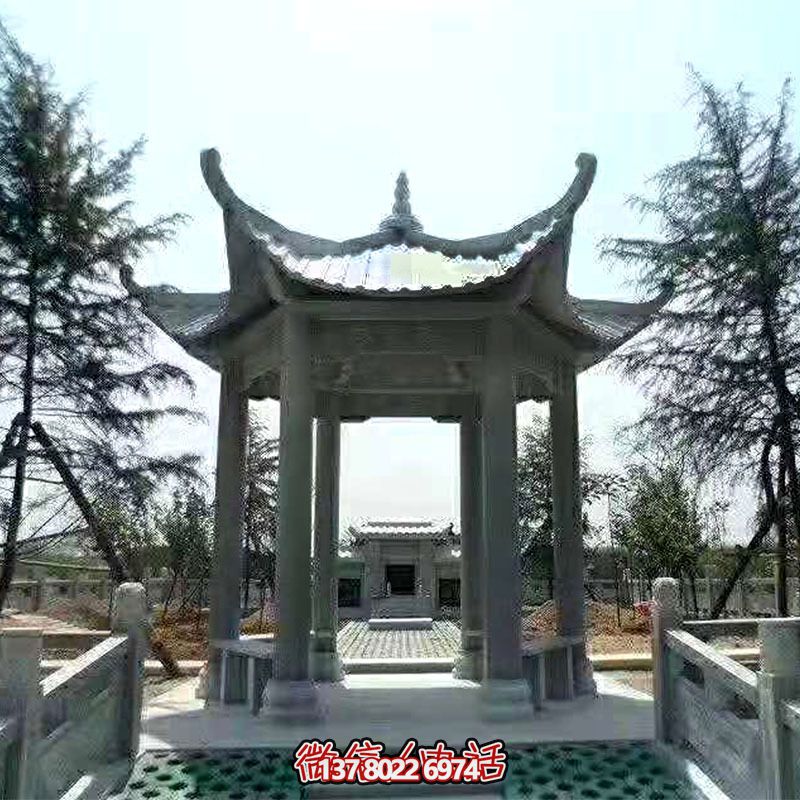 传统中式园林装饰青石凉亭