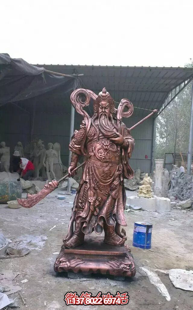 精致典雅的家居神佛关公铜雕博鱼平台