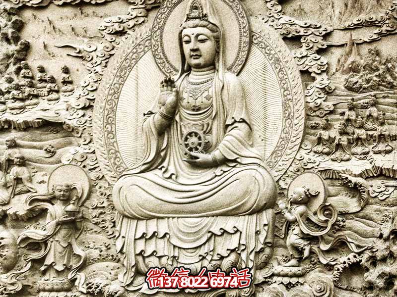 石雕观音释放灵气增添景区魅力