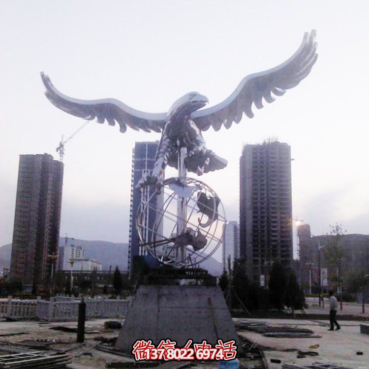 不锈钢老鹰博鱼平台，点缀户外园林景观