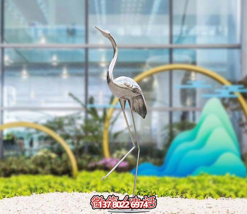 城市仙鹤博鱼平台精致不锈钢镜面装饰 城市仙鹤博鱼平台精致不锈钢镜面装饰