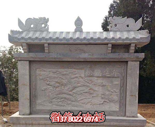 极致自然庭院园林松鹤延纳青石影壁景观石雕