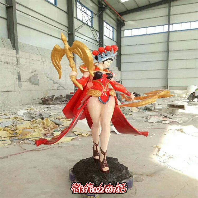 大型彩绘玻璃钢摆件——用来装点您的动漫游戏人物主题电影院