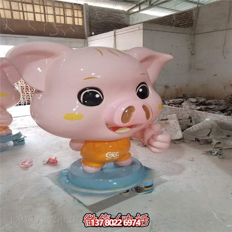 玻璃钢猪博鱼平台，为您的店铺、户外公园增添热闹气氛