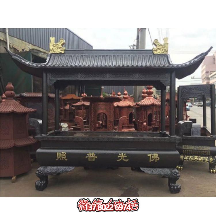 精美铜雕香炉，装点您的景区、寺庙、户外