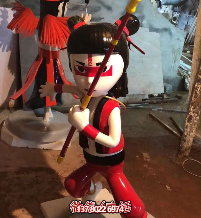 哪吒玻璃钢彩绘卡通博鱼平台