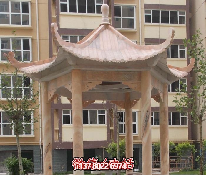 红晚霞休闲凉亭座椅