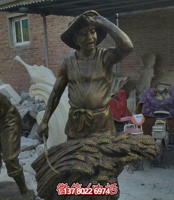 仿铜玻璃钢农耕人物博鱼平台