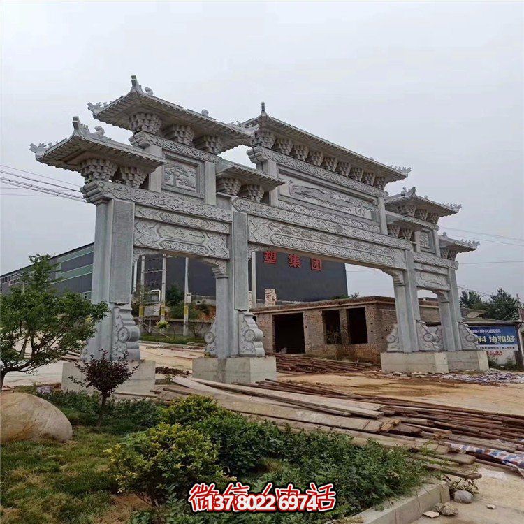 传承遗韵，游走传统景观——大型中式门楼石雕牌坊