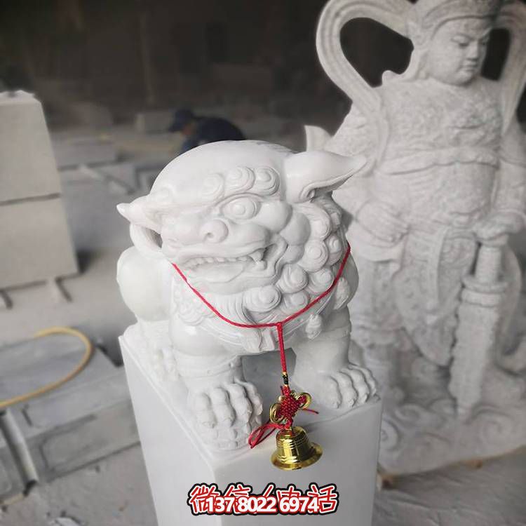 博鱼平台艺术家手工制作的大型户外园林景观镇宅招财石狮子