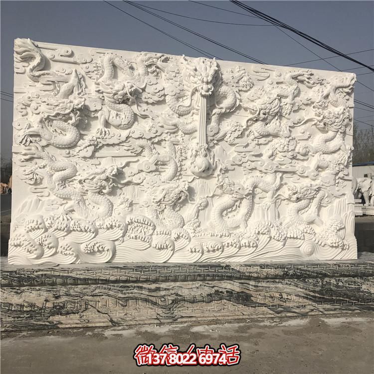 精湛雕刻的室内大理石博鱼平台，为您的庭院增添浮雕照壁