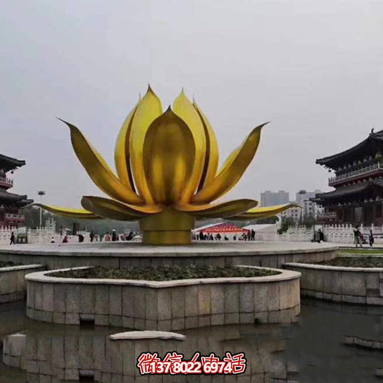 大型不锈钢花朵景观博鱼平台——点缀室外广场