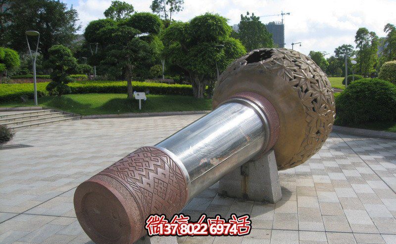 广场公园创意不锈钢工艺锻造话筒博鱼平台