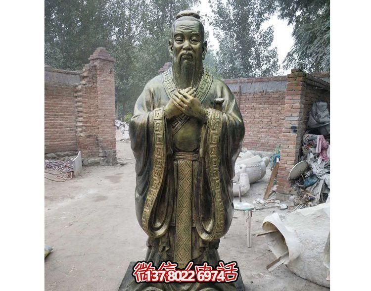 古代名人至圣先师孔子玻璃钢仿铜雕 古代名人至圣先师孔子玻璃钢仿铜雕