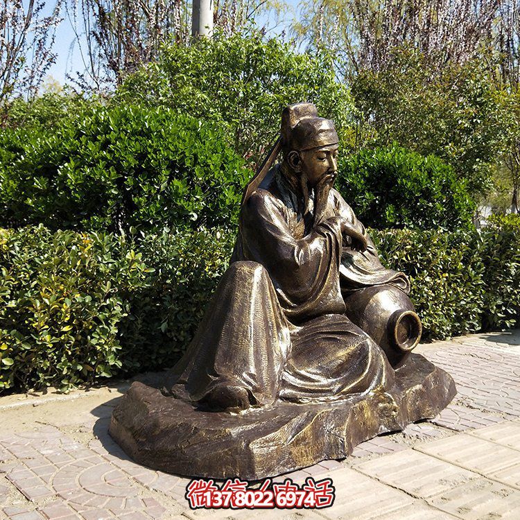诗仙李白铜博鱼平台像