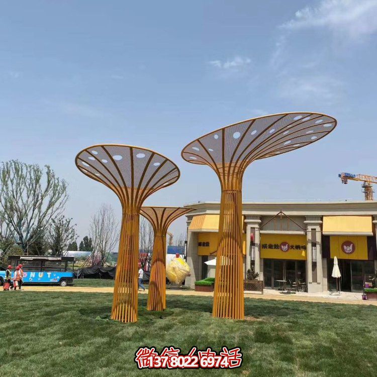 大型城市广场不锈钢园林抽象景观博鱼平台