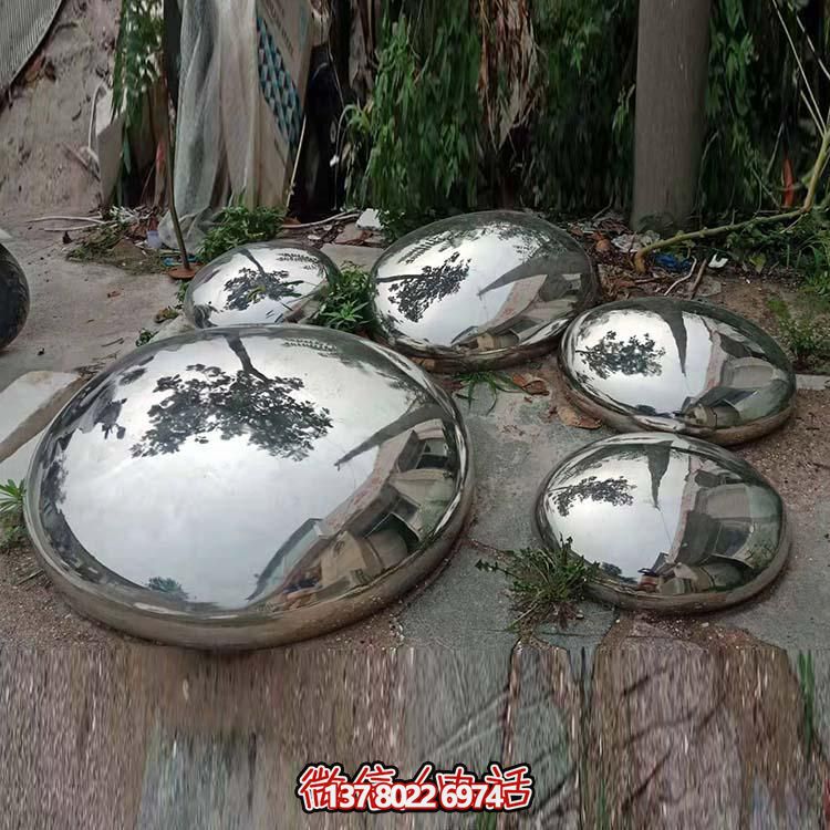 喷泉水景摆件不锈钢镜面鹅卵石博鱼平台