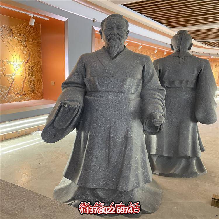 景点展览馆室内装饰花岗岩雕刻古代人物博鱼平台