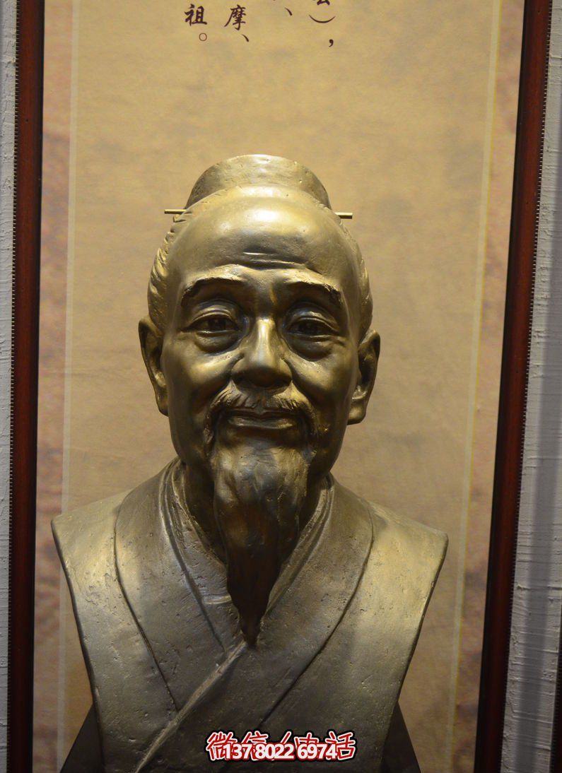 扁鹊胸像古代医学家铜雕扁鹊博鱼平台