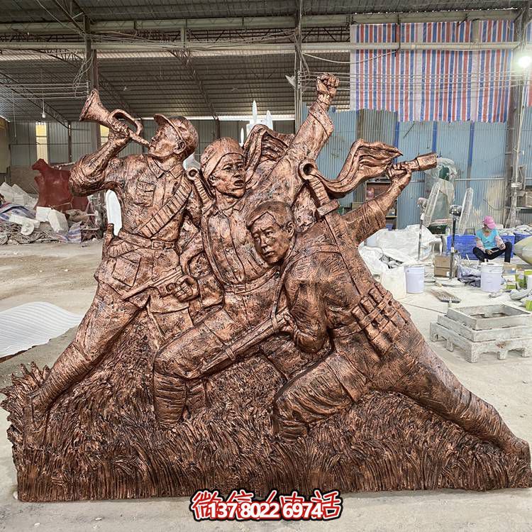 铜雕户外景区浮雕人物博鱼平台