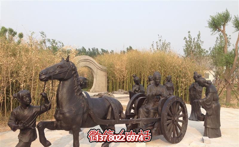 酒店文化广场仿古马车青铜马车博鱼平台