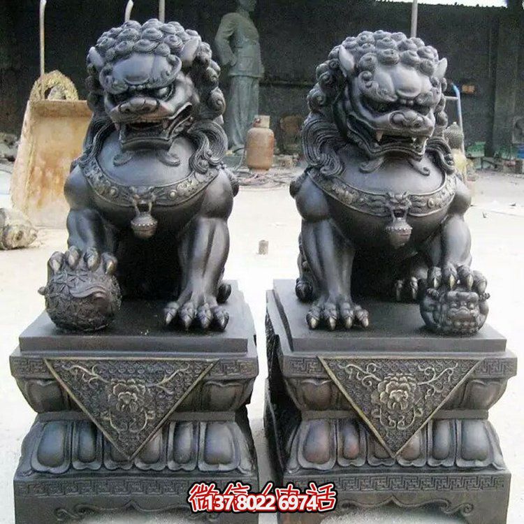 庭院户外大型铜雕狮子博鱼平台
