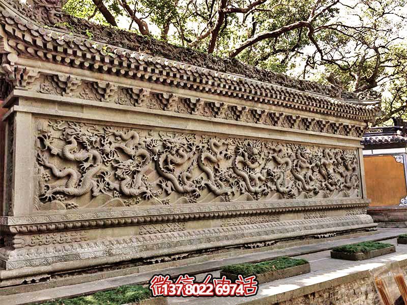 景区古建筑九龙壁壁画博鱼平台 景区古建筑九龙壁壁画博鱼平台
