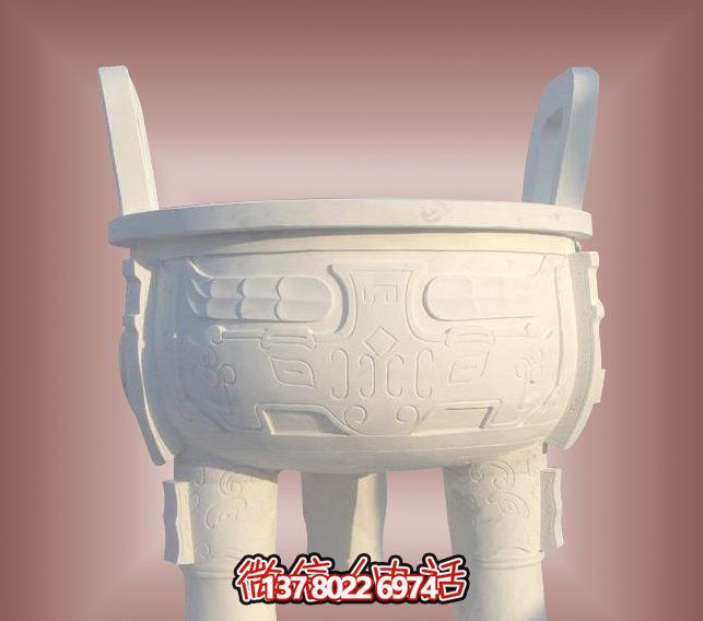 汉白玉石雕大型户外景观鼎博鱼平台