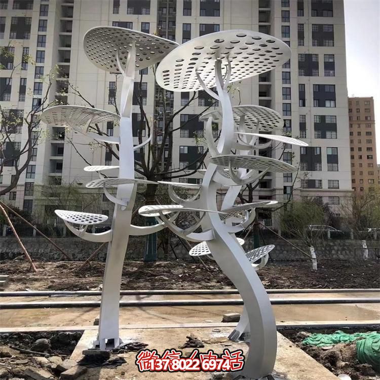 不锈钢镂空创意树小区灯光亮化景观博鱼平台