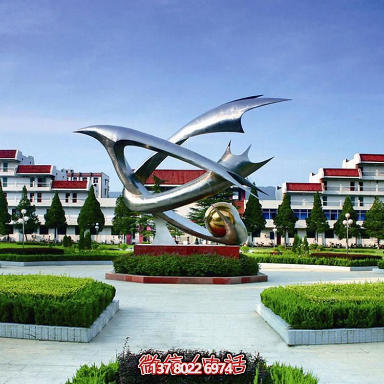 小区不锈钢广场中心大型异性景观博鱼平台