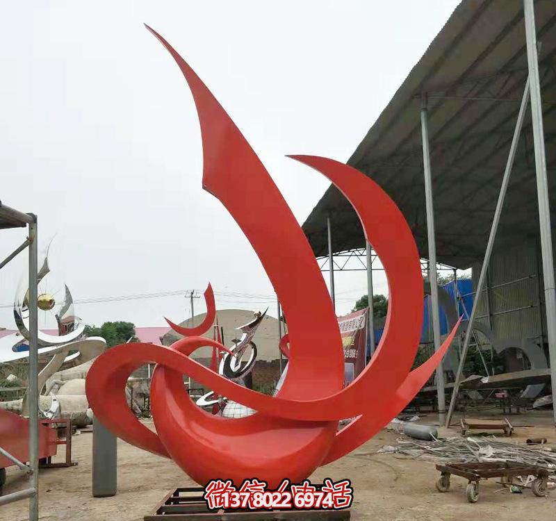 公园抽象玻璃钢凤凰博鱼平台