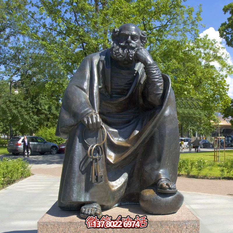公园铜雕世界名人俄国批判现实主义作家托尔斯泰博鱼平台