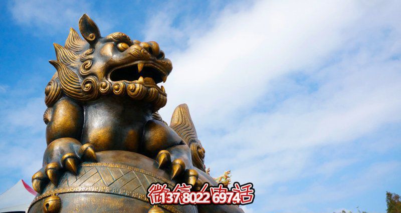 城市广场创意不锈钢仿铜狮子博鱼平台