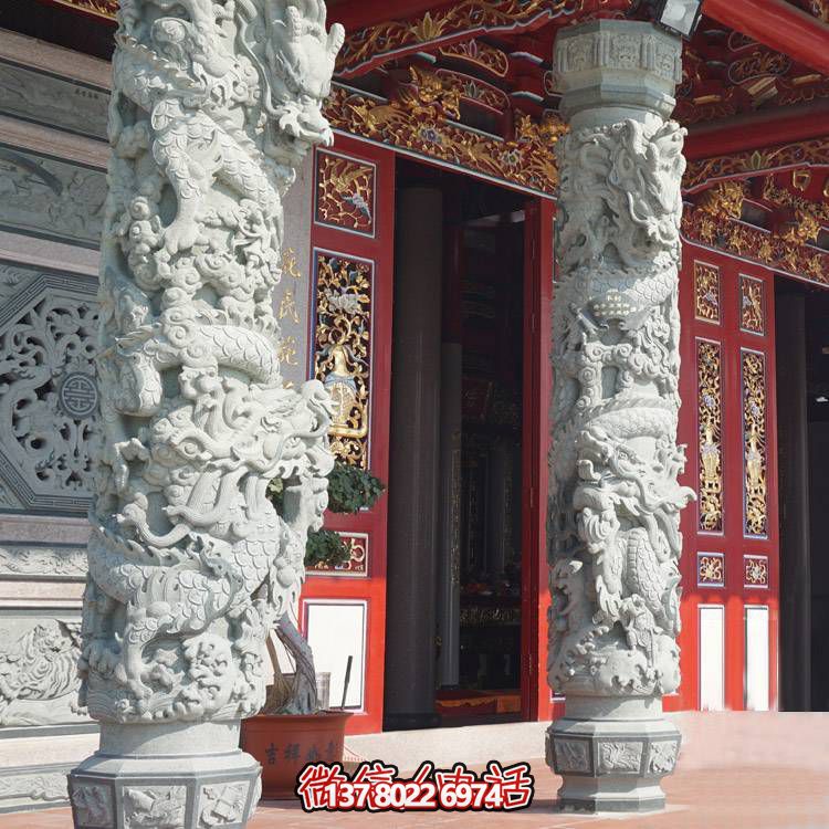 庭院景区寺庙大型盘龙龙柱博鱼平台