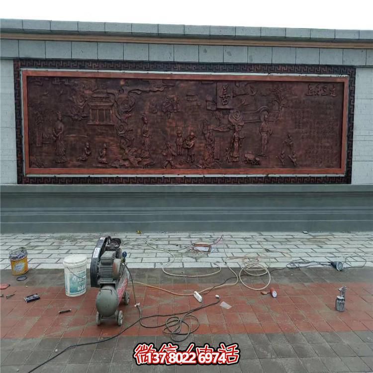 别墅庭院铜雕浮雕影壁壁画博鱼平台