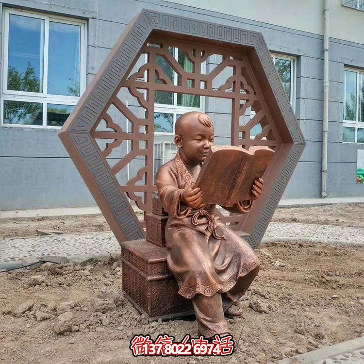 仿铜现代人物博鱼平台古代城市户外博鱼平台摆件