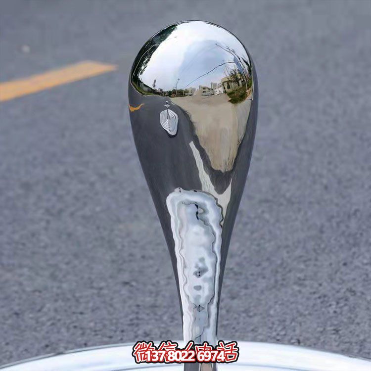 广场水滴不锈钢博鱼平台大型金属博鱼平台