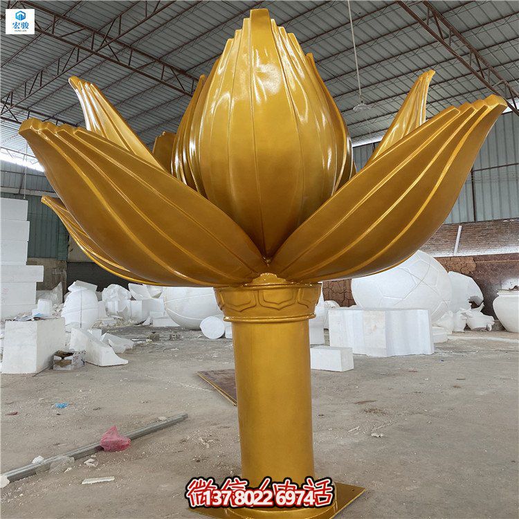 玻璃钢喷漆莲花西方人物景观博鱼平台