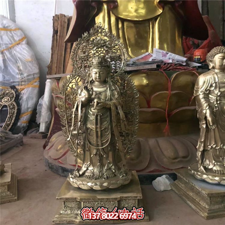 景区寺庙供奉佛像三圣博鱼平台